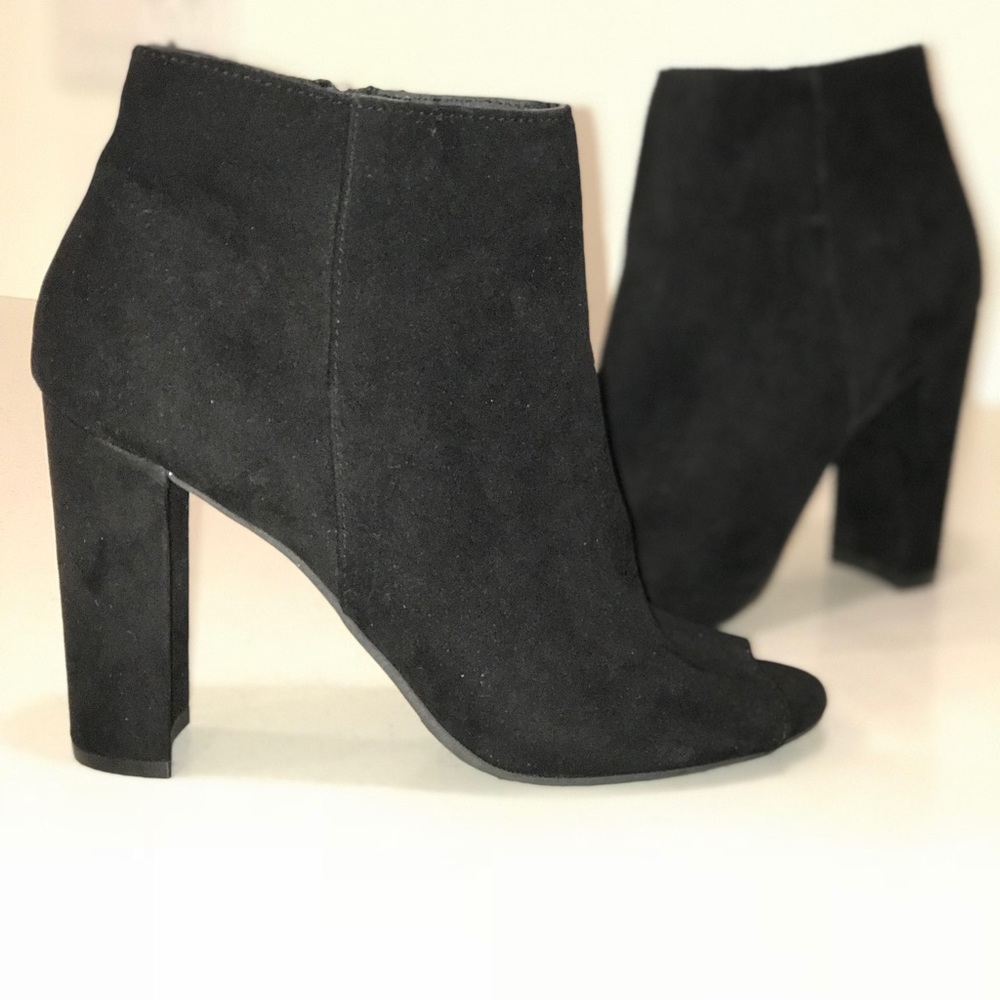 Peep Toe Ankle Boots